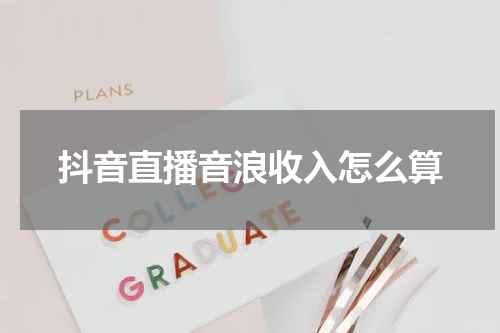 抖音直播音浪收入怎么算
