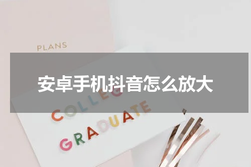 安卓手机抖音怎么放大
