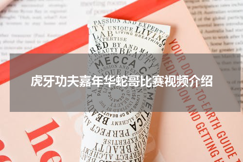 虎牙功夫嘉年华蛇哥比赛视频介绍