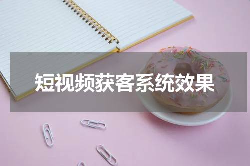短视频获客系统效果
