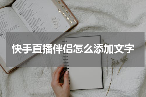 快手直播伴侣怎么添加文字