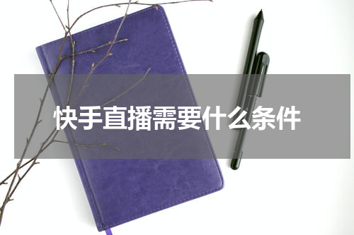 快手直播需要什么条件