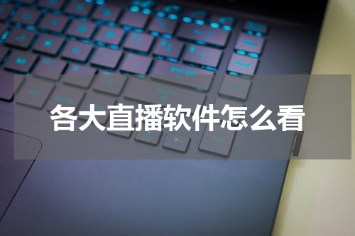 各大直播软件怎么看