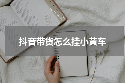 抖音带货怎么挂小黄车