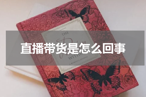直播带货是怎么回事