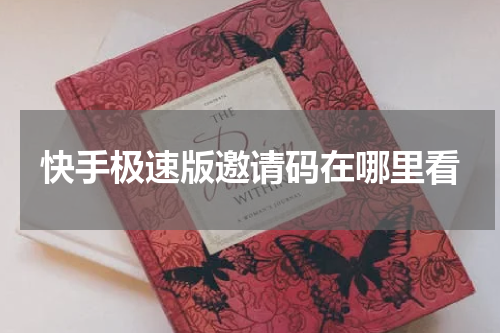 快手极速版邀请码在哪里看