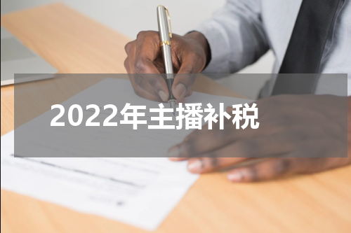 2022年主播补税