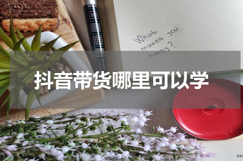 抖音带货哪里可以学