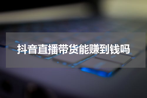 抖音直播带货能赚到钱吗