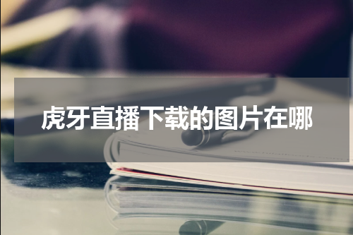 虎牙直播下载的图片在哪