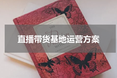 直播带货基地运营方案