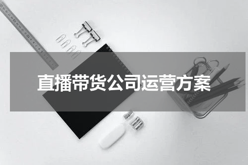 直播带货公司运营方案