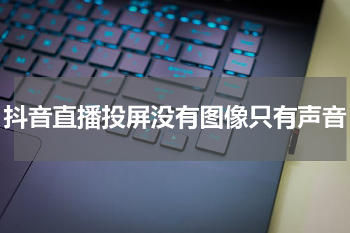 抖音直播投屏没有图像只有声音