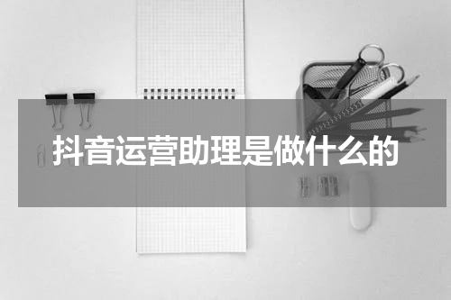抖音运营助理是做什么的