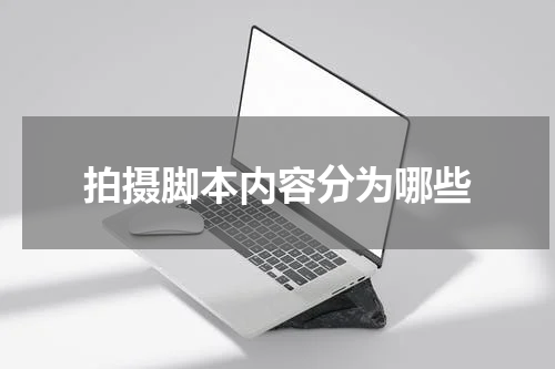 拍摄脚本内容分为哪些