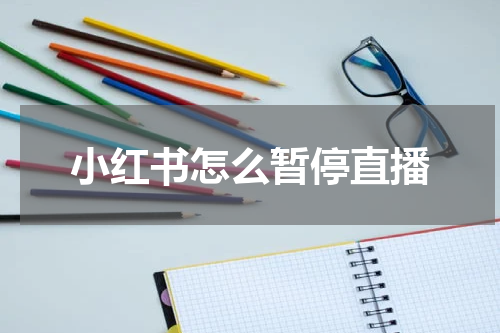 小红书怎么暂停直播