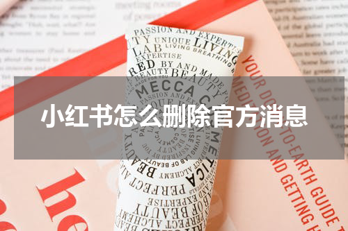 小红书怎么删除官方消息