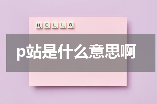 p站是什么意思啊
