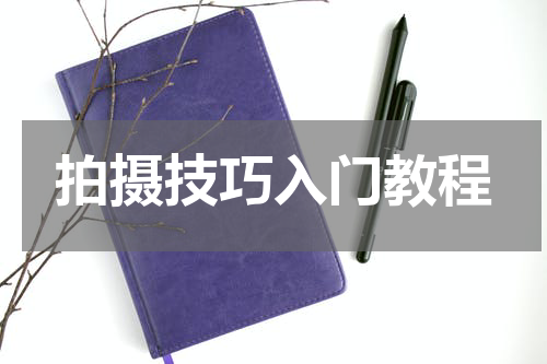 拍摄技巧入门教程