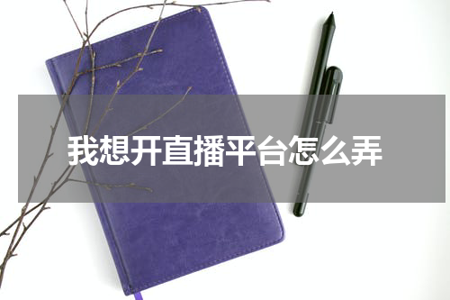 我想开直播平台怎么弄