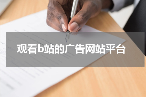 观看b站的广告网站平台