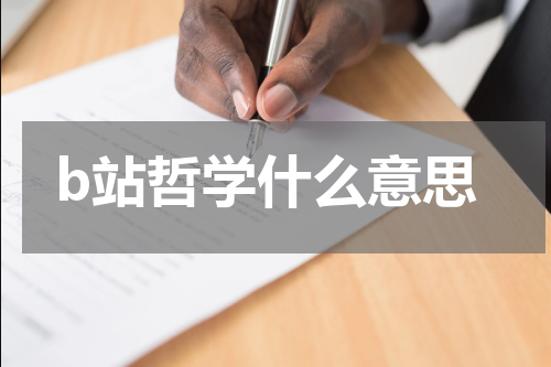 b站哲学什么意思