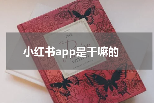 小红书app是干嘛的