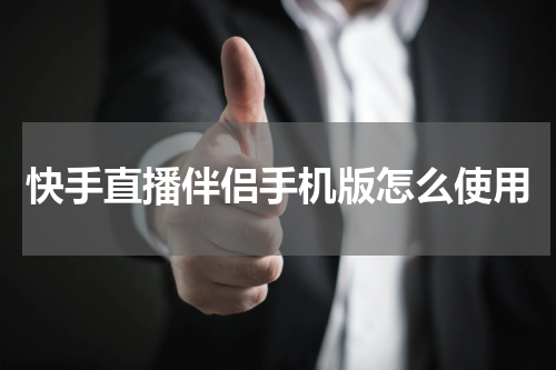 快手直播伴侣手机版怎么使用