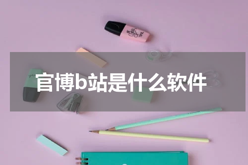 官博b站是什么软件