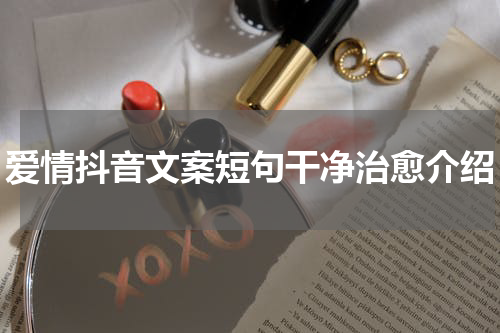 爱情抖音文案短句干净治愈介绍