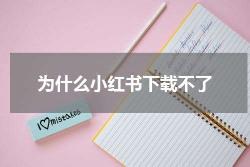 为什么小红书下载不了