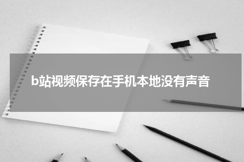 b站视频保存在手机本地没有声音