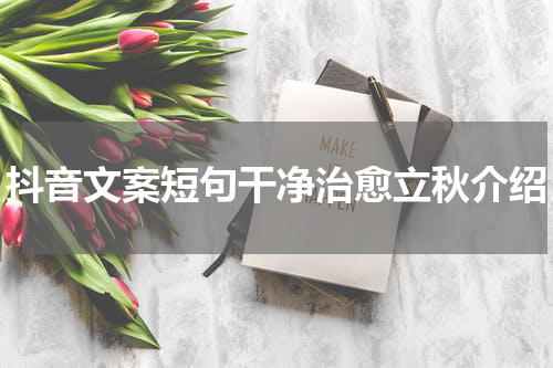 抖音文案短句干净治愈立秋介绍