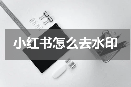 小红书怎么去水印