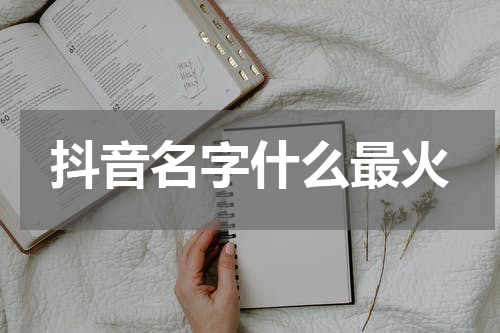 抖音名字什么最火