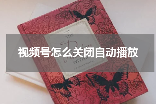 视频号怎么关闭自动播放