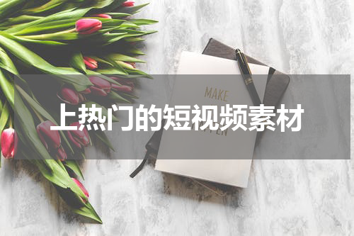 上热门的短视频素材