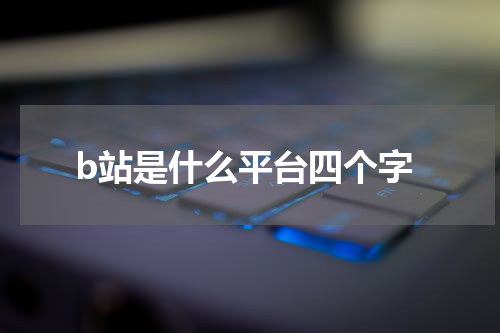 b站是什么平台四个字