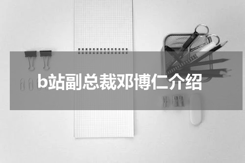 b站副总裁邓博仁介绍