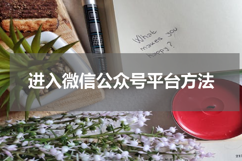 进入微信公众号平台方法