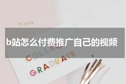 b站怎么付费推广自己的视频