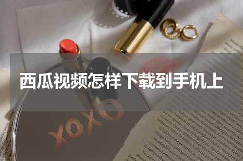 西瓜视频怎样下载到手机上