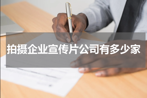 拍摄企业宣传片公司有多少家