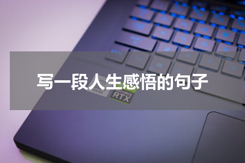 写一段人生感悟的句子