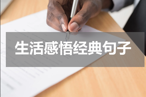 生活感悟经典句子