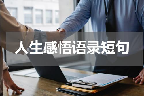 人生感悟语录短句