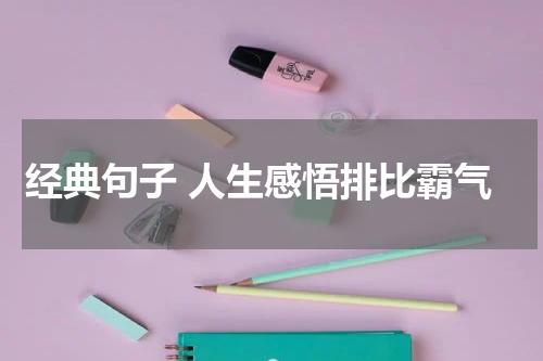 经典句子 人生感悟排比霸气