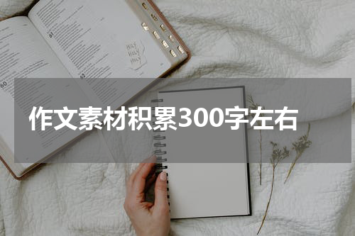 作文素材积累300字左右
