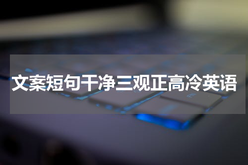 文案短句干净三观正高冷英语