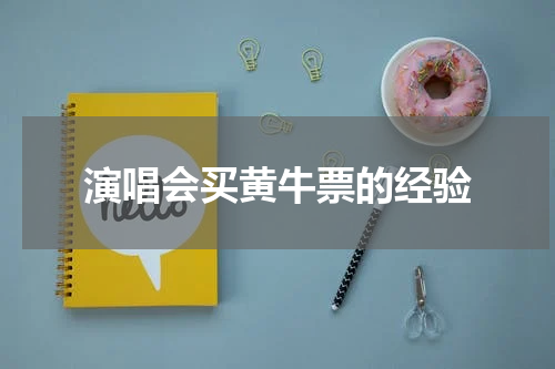 演唱会买黄牛票的经验